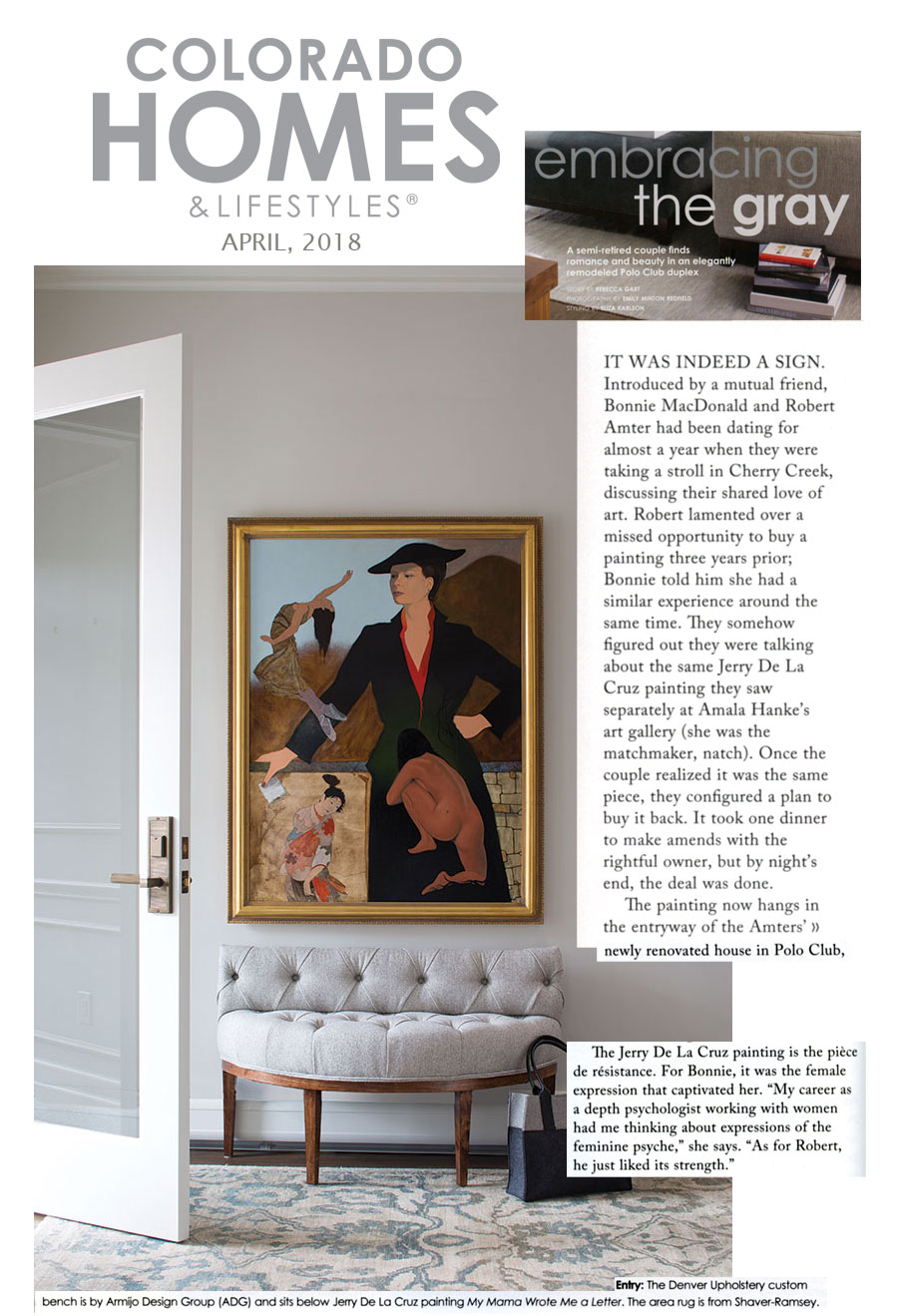 Colorado Homes & Lifestyles Article re artist Jerry De La Cruz